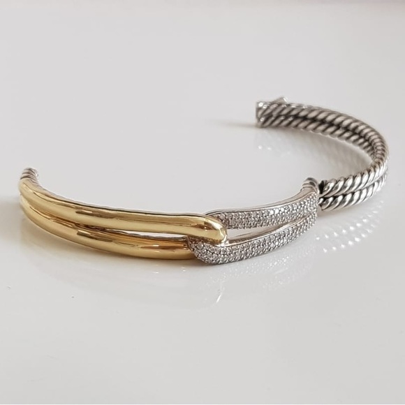 David Yurman Labyrinth Diamond Bracelet with 18k Gold - Picture 5 of 10